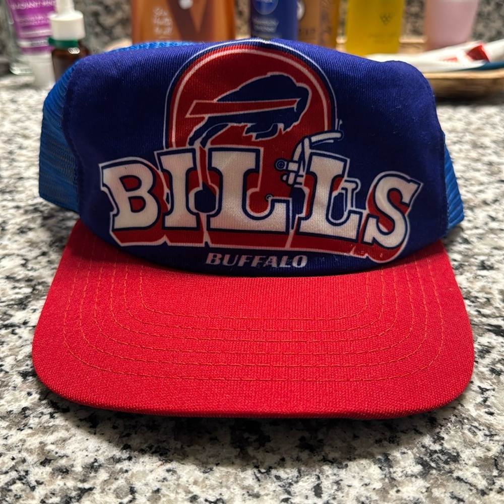 New Era Buffalo Bills Blue and Red Trucker Hat